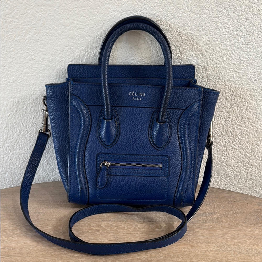 Celine Leather Luggage Nano